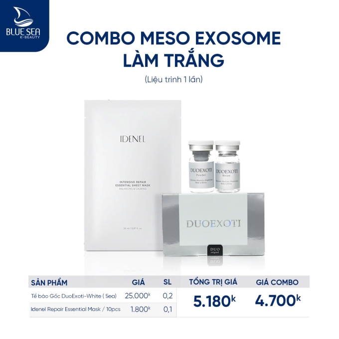 Combo meso Exosome làm trắng